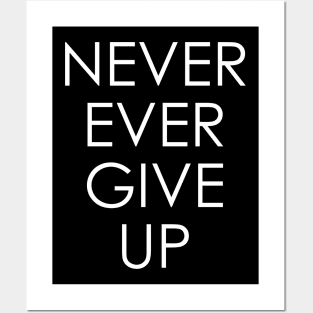 never ever give up Posters and Art